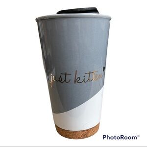 Doghaus Just Kitten ceramic drink tumbler coffee tea cup